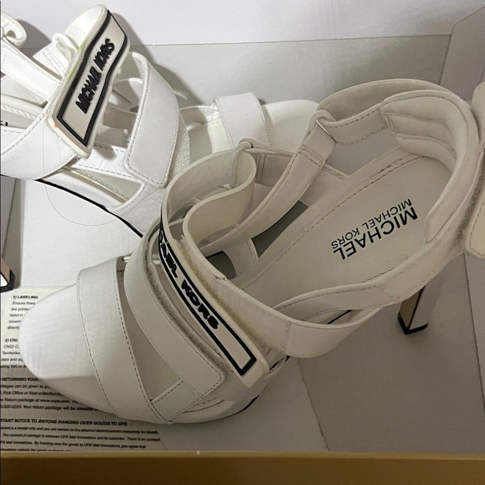 Michael Kors White Strappy Heels - Picture 8 of 12